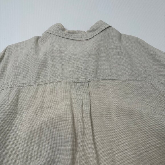 CRB Khakis Linen Blend Short Sleeve Button Up Shirt XLT - Picture 3 of 4